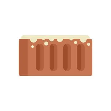 Construction brick with cement mortar being laid for building walls Ilustración de archivo