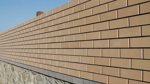 Construction of a brick house Stock Footage 61121662