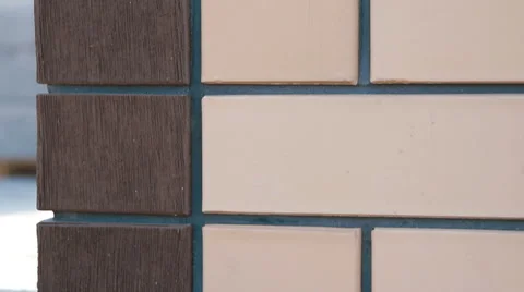 Construction of a brick house Stock Footage 61121695