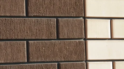 Construction of a brick house Stock Footage 61121700