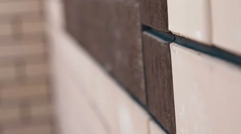 Construction of a brick house Stock Footage 61121735