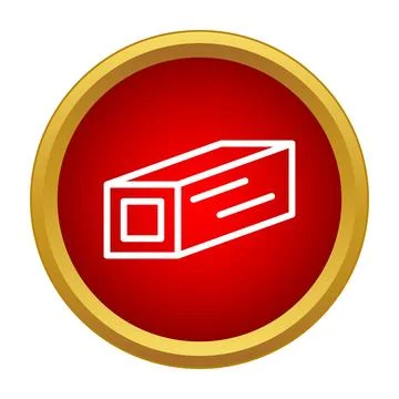 Construction brick icon representing building material concept Stock Illustration