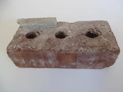 Construction brick on isolated white background Stock Photos