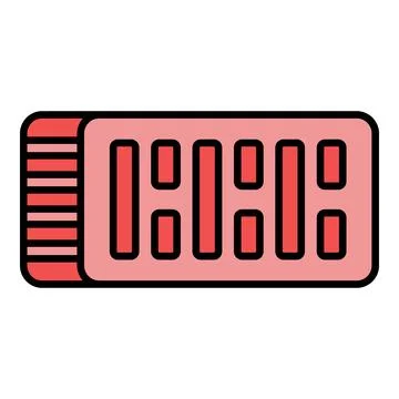 Construction brick material forming flat icon design Illustrazione stock