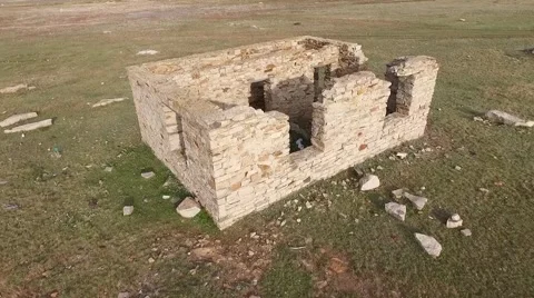 Construction brick ruins Stock Footage 69057698