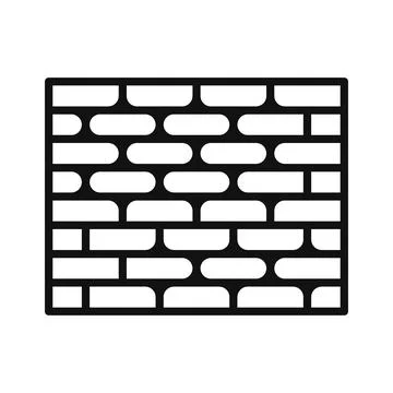 Construction Brick Wall Icon Perfect for Building and Architecture Themes Stock Illustration