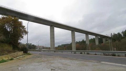 Construction of a bridge for the AVE high-speed train in Rante Stock Photos