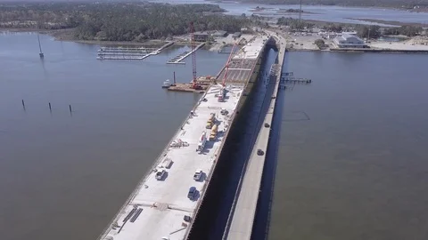 Construction bridge flyover Video stock 108552203