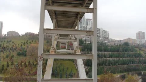 Construction bridge white Stock Photos