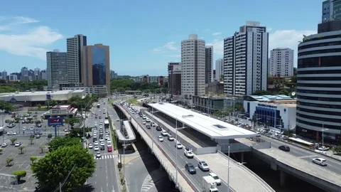 Construction of the brt transport system track Stock Footage 165018988
