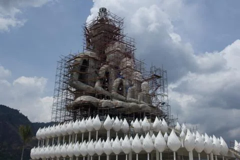 Construction of buddha statue, buddha statue in thailand Stock Photos