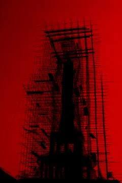 Construction of a building background Stock Photos