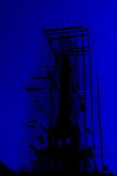 Construction of a building background Stock Photos