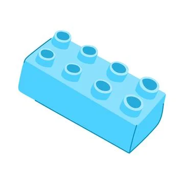 Construction building blocks cartoon vector illustration Illustrazione stock