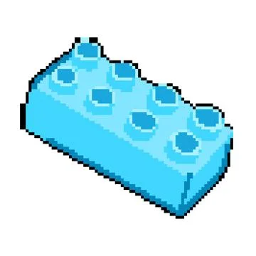 Construction building blocks pixel art vector illustration Illustrazione stock