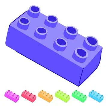 Construction building blocks vector cartoon graphic Ilustración de archivo