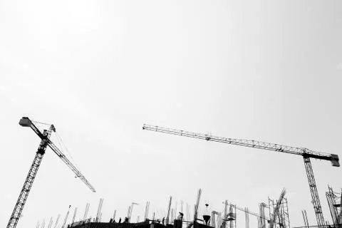 Construction of Building Buildings 스톡 사진