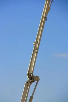 Construction of building with cement mixture machine Stock Photos