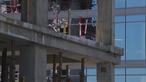 Construction Building Concrete Structure Stock Footage 81414344