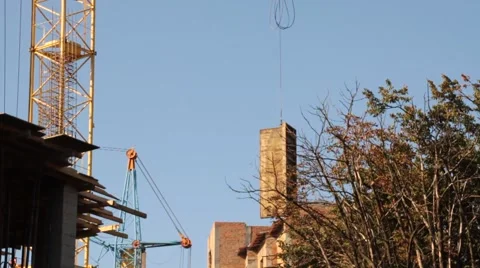 Construction. Building. Crane. Stock Footage 49992311