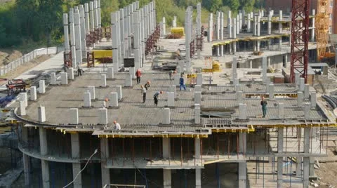 Construction the building Stock Footage 11137000