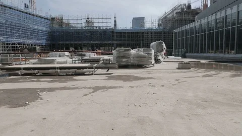 Construction Of Building Stock Footage 126954844