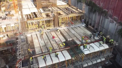 Construction of a building Stock Footage 224417789