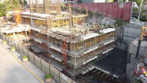 Construction of a building Stock Footage 224417818
