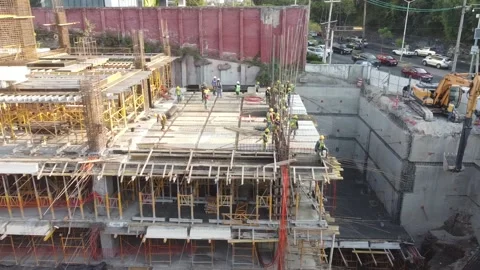 Construction of a building Stock Footage 224417834