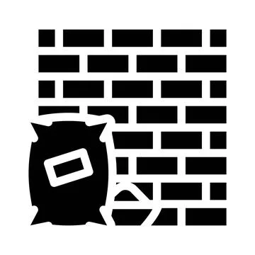 Construction building glyph icon vector illustration sign Stock Illustration