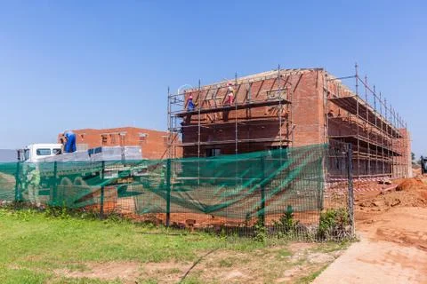 Construction Building Halfway Stock Photos
