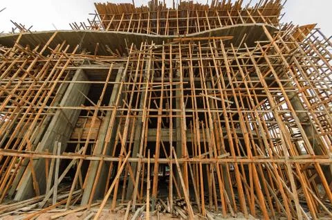 Construction of building in Hughada. Egypt Stock Photos