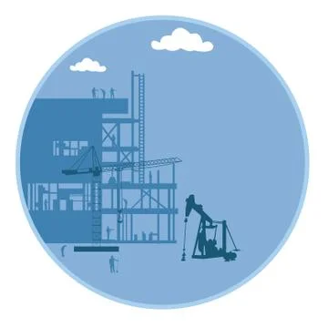 Construction building Stock Illustration
