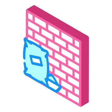 Construction building isometric icon vector illustration sign Stock Illustration