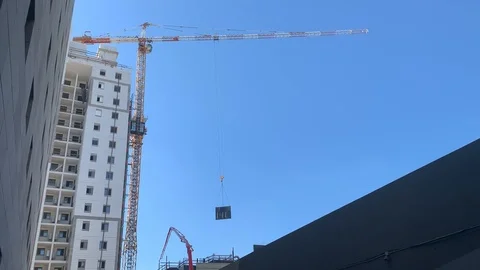 Construction In building , Israel Stock Footage 116561073