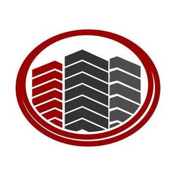 Construction Building Logo Icon Design Vector Illustration Brand Identity t.. Ilustración de archivo