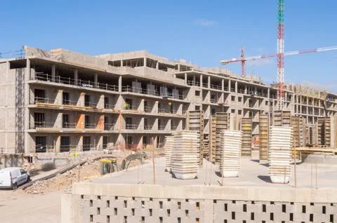 Construction of a building in Los Abrigos Stock Photos