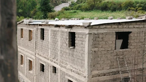 Construction building in mountain Stock Footage 105881025