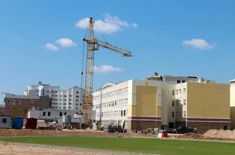 The construction of the building Foto stock