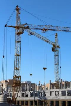 The construction of the building. Stock Photos