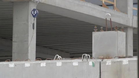 Construction Building Raw Concrete Structure Stock Footage 81226837
