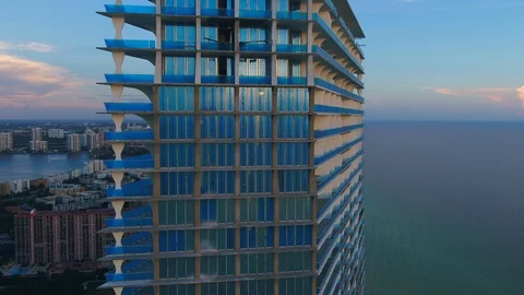 Construction Building  Side Pan Stock Footage 87196323