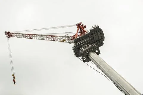 Construction building site with crane Stock Photos