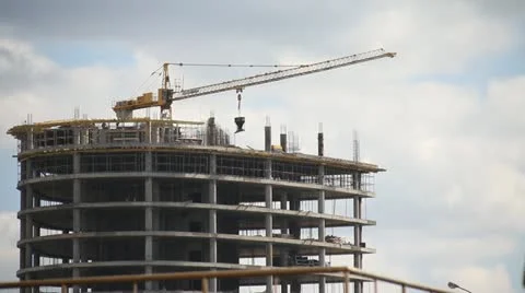 Construction of buildings Stock Footage 11602585