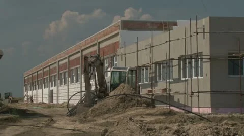 Construction of buildings Video stock 21369968
