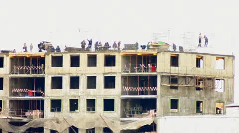 Construction  buildings Видео 22334161
