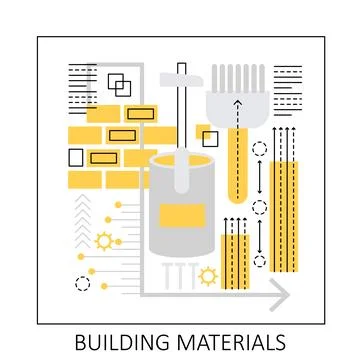 Construction buildings material Ilustración de archivo