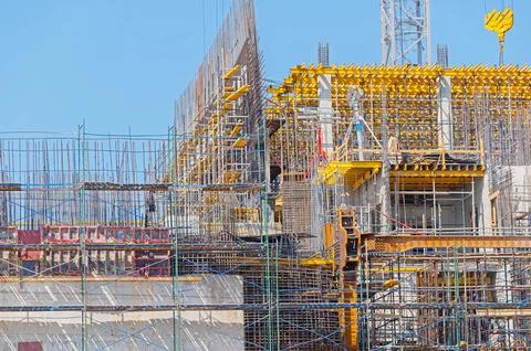 Construction of buildings using monolithic technology Stock Photos