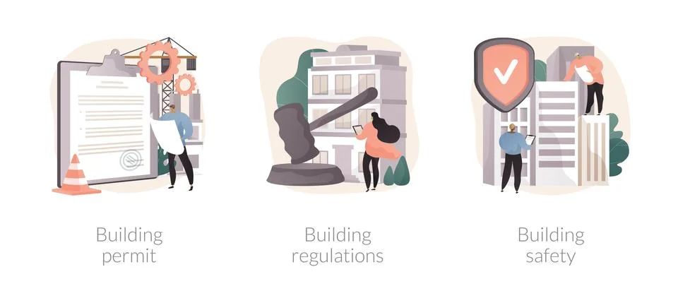Construction business abstract concept vector illustrations. Ilustración de archivo