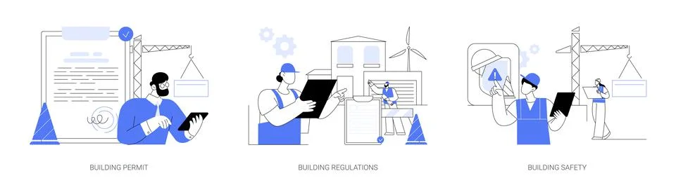 Construction business abstract concept vector illustrations. Ilustración de archivo
